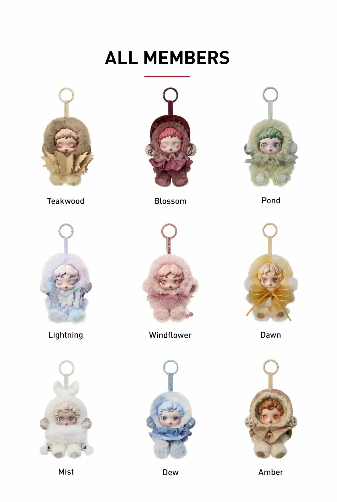 ストラップ SKULLPANDA L'impressionnisme Брелок-игрушка Pop Mart Skullpanda L'impressionnisme Series Plush