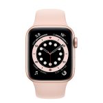 Apple Watch Series 6, 40 мм, корпус из алюминия золотого цвета, спортивный ремешок розовый песок цвета