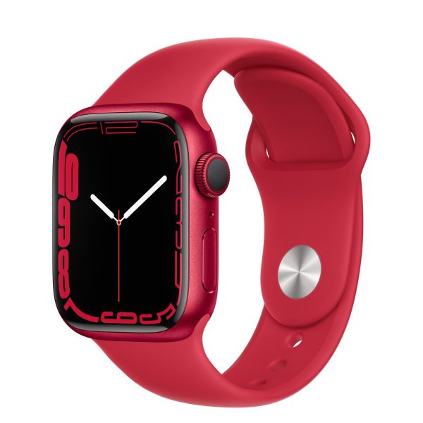 Apple Watch Series 7, 45 мм, Корпус из алюминия Product Red, Спортивный ремешок