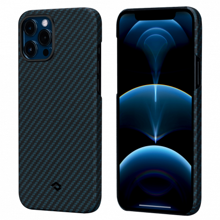 Чехол Pitaka MagEZ Case для iPhone 12 Pro Max 6.7" (Черно-синий)