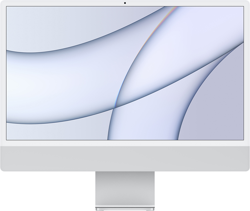 Моноблок Apple iMac 24" Retina 4,5K (M1 8C CPU, 8C GPU) 8 ГБ, 512 Гб SSD Серебристый
