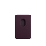Чехол-бумажник MagSafe Gel для iPhone, кожаный (Тёмная вишня)