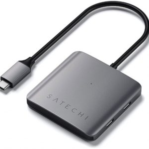 Переходник USB-C Satechi Aluminum 4 порта Интерфейс USB-С Серый космос