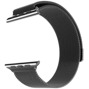 Ремешок Milanese для Apple Watch 42/44/45mm, миланский сетчатый Серый космос