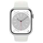 Apple Watch Series 8 GPS 45mm корпус из алюминия серебристого цвета, спортивный ремешок белого цвета MP6N3