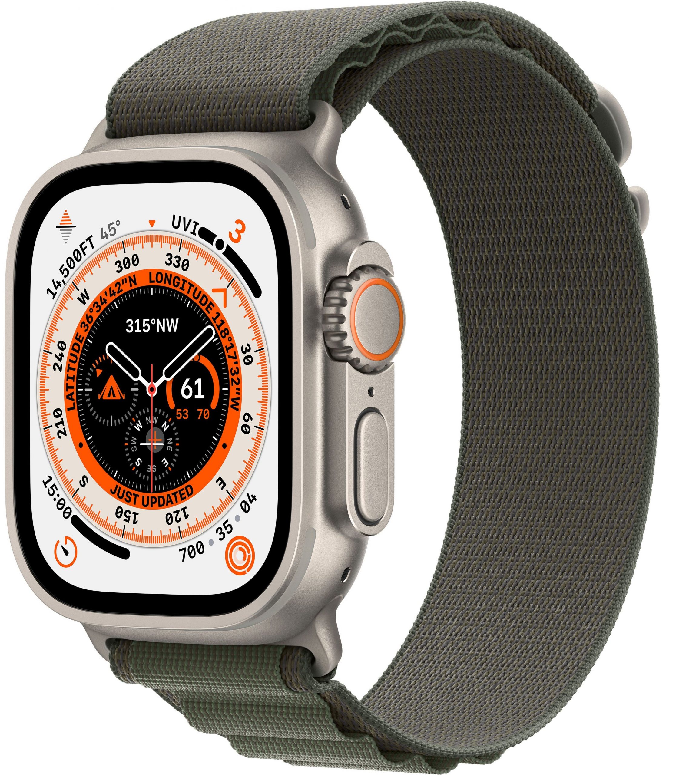 Apple Watch Ultra GPS + Cellular 49 мм корпус из титана ремешок Alpine зеленого цвета