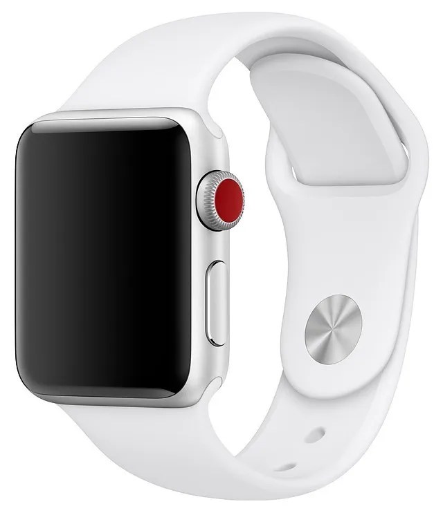 Ремешок силиконовый Sport Band для Apple Watch 42/44/45 mm Белый