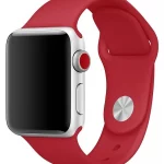 Ремешок силиконовый Sport Band для Apple Watch 42/44/45 mm Красный