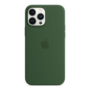 Чехол для iPhone 13 Pro Max MagSafe Silicone Case – G Зеленый клевер