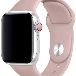 Ремешок силиконовый Sport Band для Apple Watch 42/44/45 mm Розовое золото