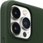 Кожаный чехол MagSafe для iPhone 13 Pro Зеленая секвойя