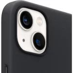 Чехол Apple Leather Case MagSafe для iPhone 14 Pro Темная ночь