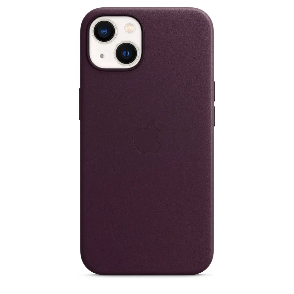 Кожаный чехол MagSafe для iPhone 13 Темная вишня