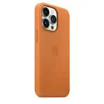 Кожаный чехол MagSafe для iPhone 13 Pro Золотистая охра