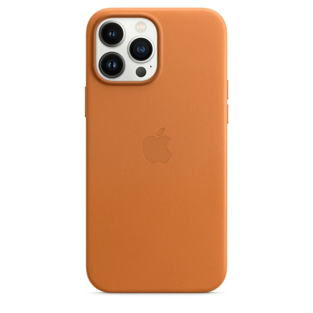 Кожаный чехол MagSafe для iPhone 13 Pro Max Золотистая охра