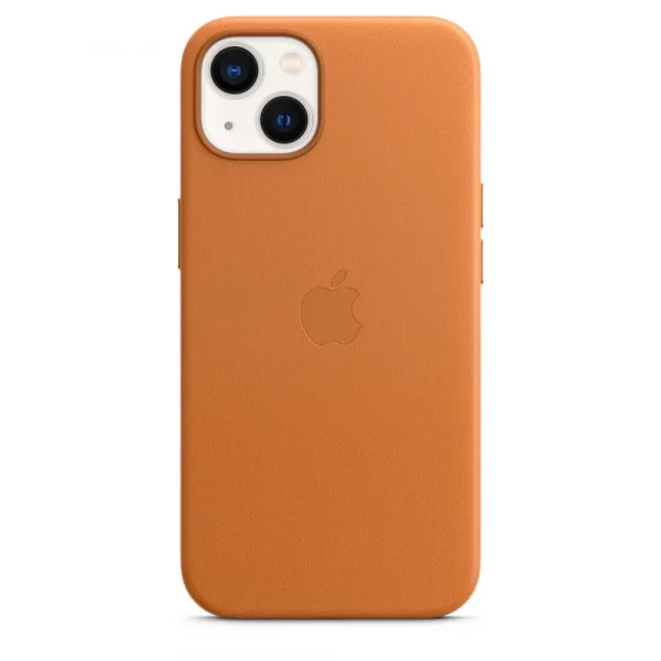 Кожаный чехол MagSafe для iPhone 13  Золотистая охра