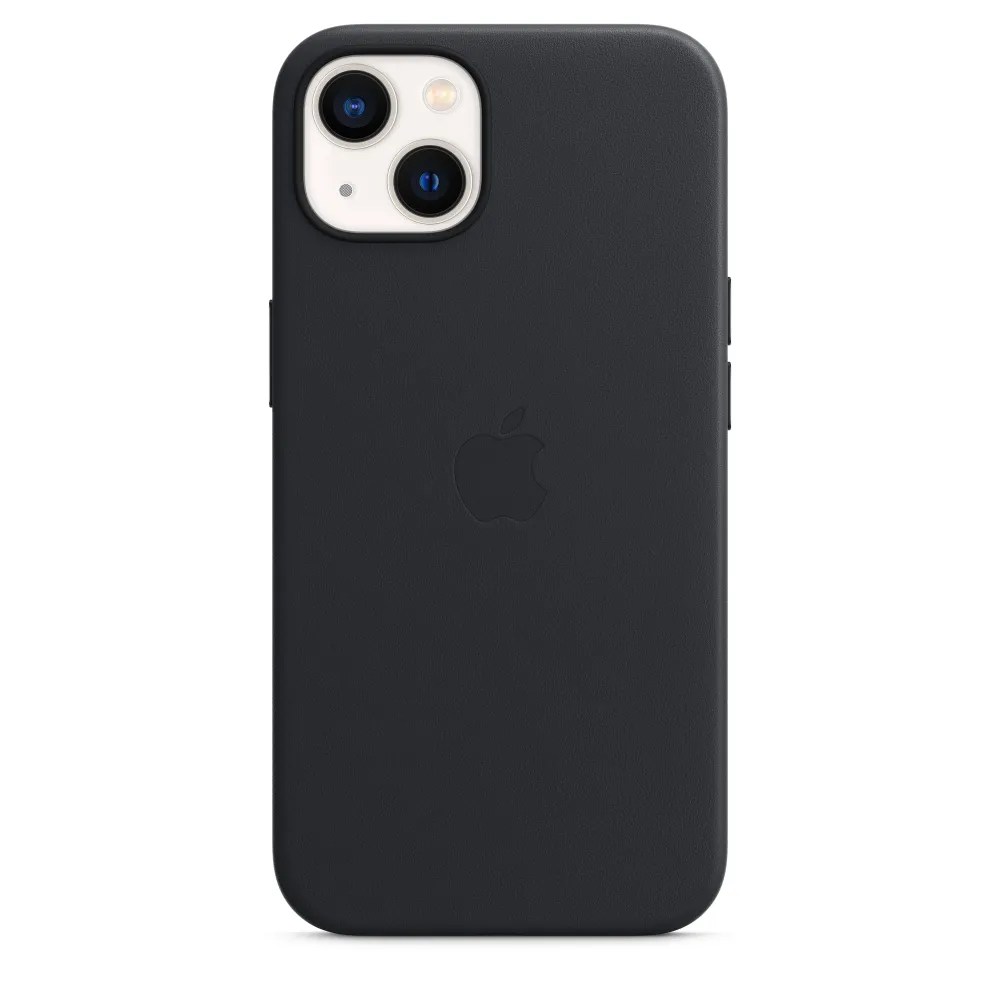 Кожаный чехол MagSafe для iPhone 13  Темная Ночь