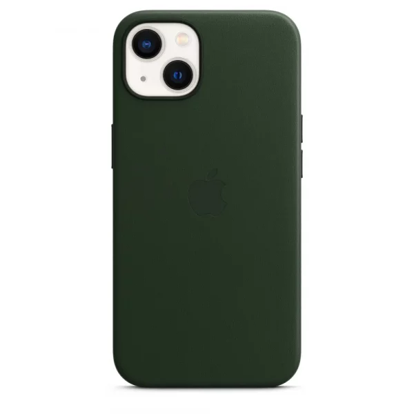 Кожаный чехол MagSafe для iPhone 13  Зеленая секвойя
