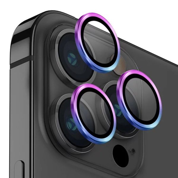 Защита объектива камеры UNIQ OPTIX iPhone 14 Pro / 14 Pro Max, с переливами (IRIDESCENT)
