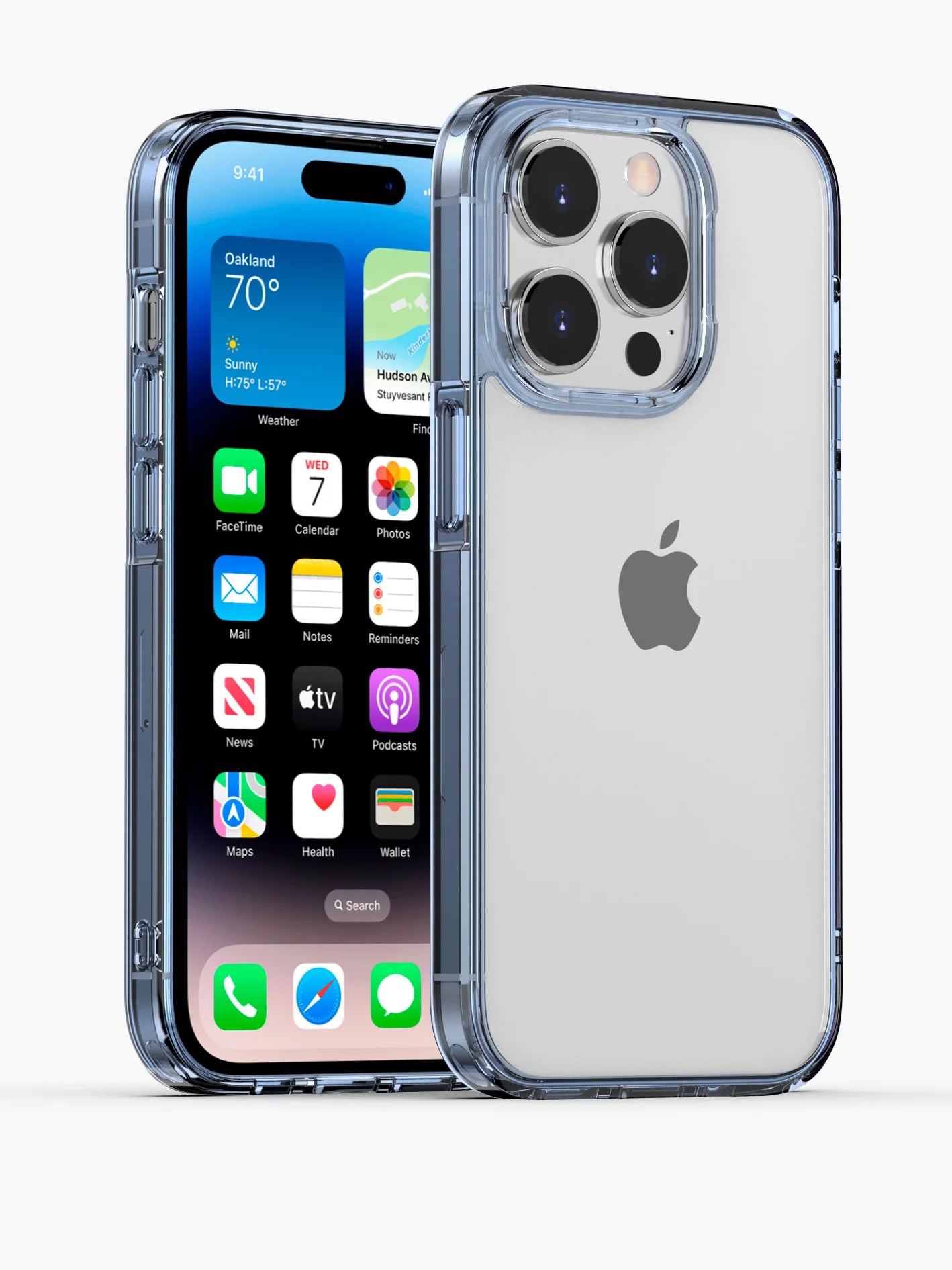 Чехол накладка iPhone 14 Pro Max 6.7" Gurdini Alba Series Protective небесно-голубой