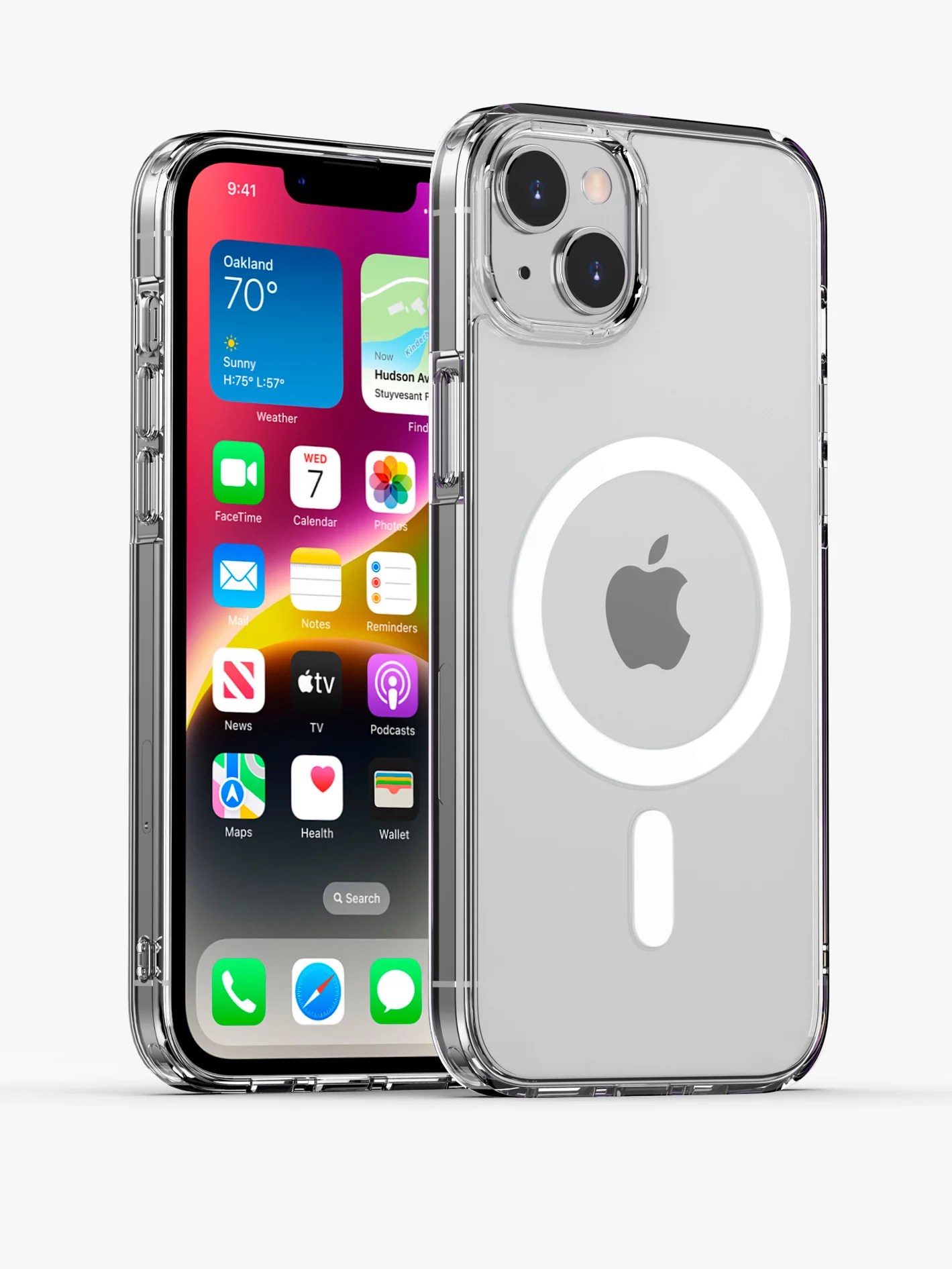 Чехол накладка iPhone 15 Plus 6.7" Gurdini Alba with MagSafe Прозрачный