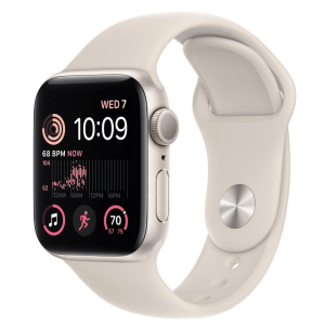 Apple Watch SE 2022 44 мм корпус из алюминия цвета сияющая звезда спортивный ремешок сияющая звезда