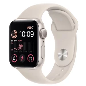 Apple Watch SE 2022 40 мм корпус из алюминия цвета сияющая звезда спортивный ремешок сияющая звезда