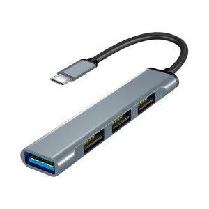 Переходник iNeez USB-C Hub to 3 USB 2.0 + 1 USB 3.0 Графит