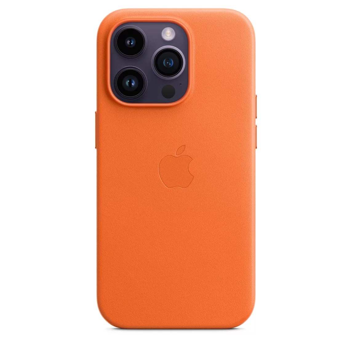 Кожаный Чехол MagSafe для Apple iPhone 14 Pro Case - G (Orange)