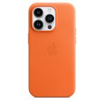 Кожаный Чехол MagSafe для Apple iPhone 14 Pro Max Case - G (Orange)