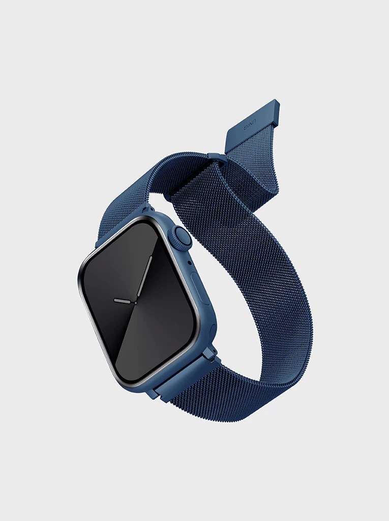 Ремешок Uniq Dante Strap Mesh Steel для Apple Watch 45/44/42 мм цвет Синий