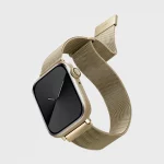 Ремешок Uniq Dante Strap Mesh Steel для Apple Watch 45/44/42 мм цвет Золото