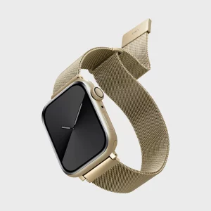Ремешок Uniq Dante Strap Mesh Steel для Apple Watch 45/44/42 мм цвет Золото