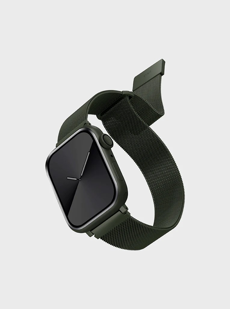 Ремешок Uniq Dante Strap Mesh Steel для Apple Watch 45/44/42 мм цвет Зеленый