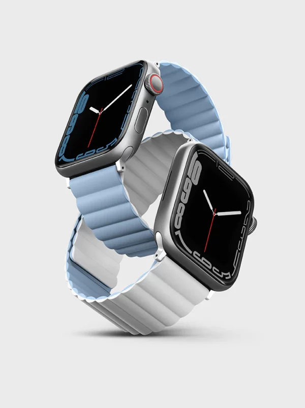 Ремешок Uniq Reversible Strap для Apple Watch 49/45/44/42 мм цвет Белый/Голубой