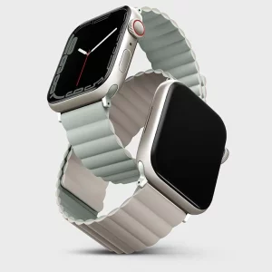 Ремешок Uniq Reversible Strap для Apple Watch 45/44/42 мм цвет Шалфей/Бежевый