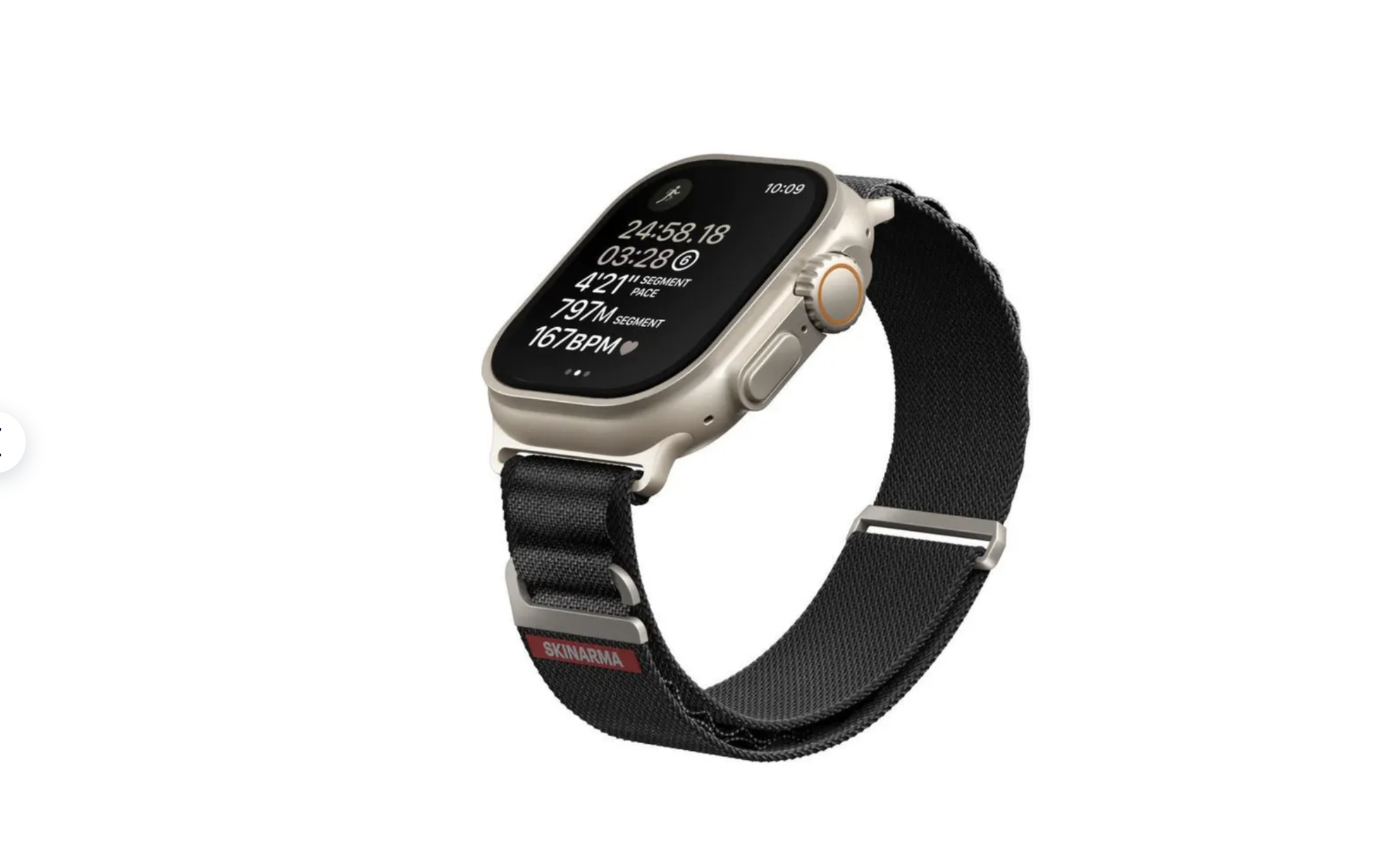 Ремешок Uniq SKINARMA KOBU для Apple Watch 44/45/49 тканевый Черный