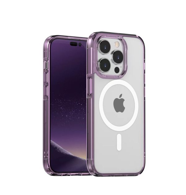 Чехол накладка iPhone 14 Pro Max 6.7" Gurdini Alba Series Protective MagSafe Фиолетовый