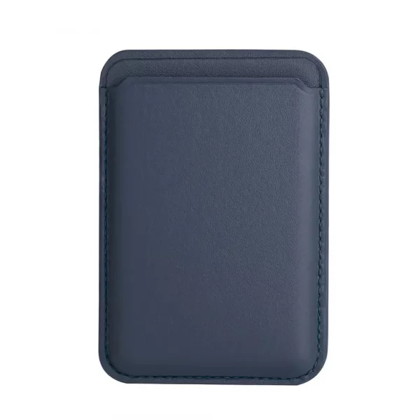 Чехол-бумажник MagSafe Gel для iPhone кожаный Темно - синий