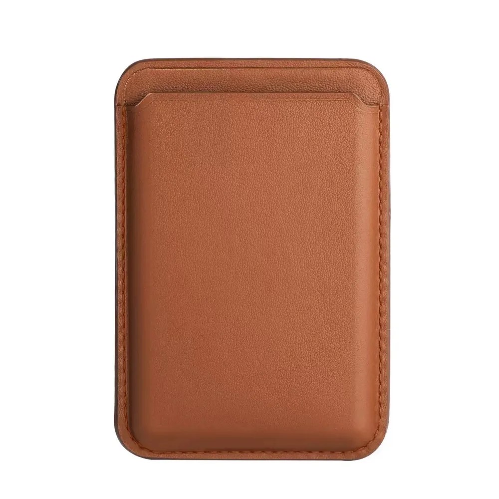 Чехол-бумажник MagSafe Gel для iPhone кожаный Коричневый