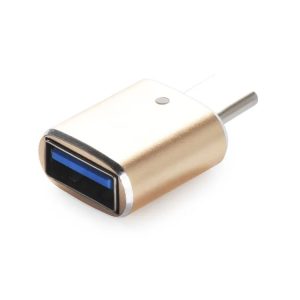 Переходник для Macbook iNeez Type-C to USB 2.0 converter+ Flash Золотой