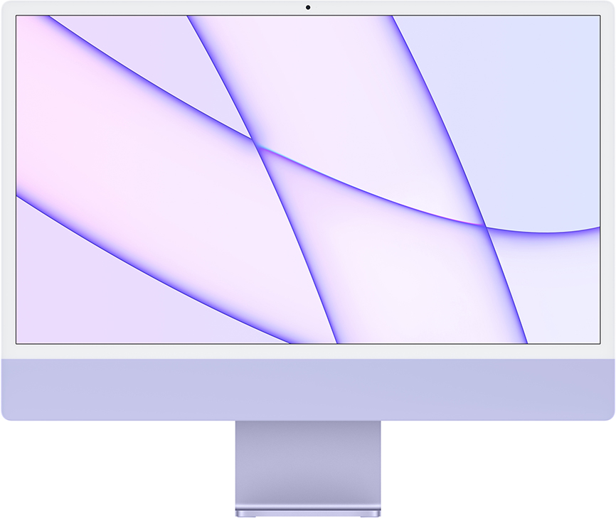 Моноблок Apple iMac 24" Retina 4,5K (M1 8C CPU, 8C GPU) 8 ГБ, 256 Гб SSD Фиолетовый
