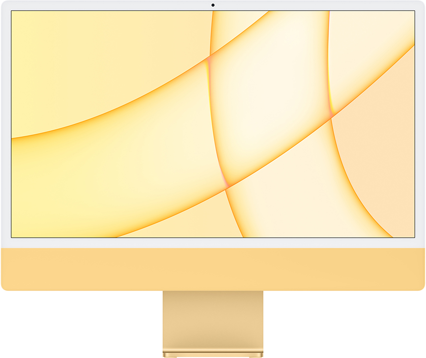 Моноблок Apple iMac 24" Retina 4,5K (M1 8C CPU, 8C GPU) 8 ГБ, 256 Гб SSD Жёлтый