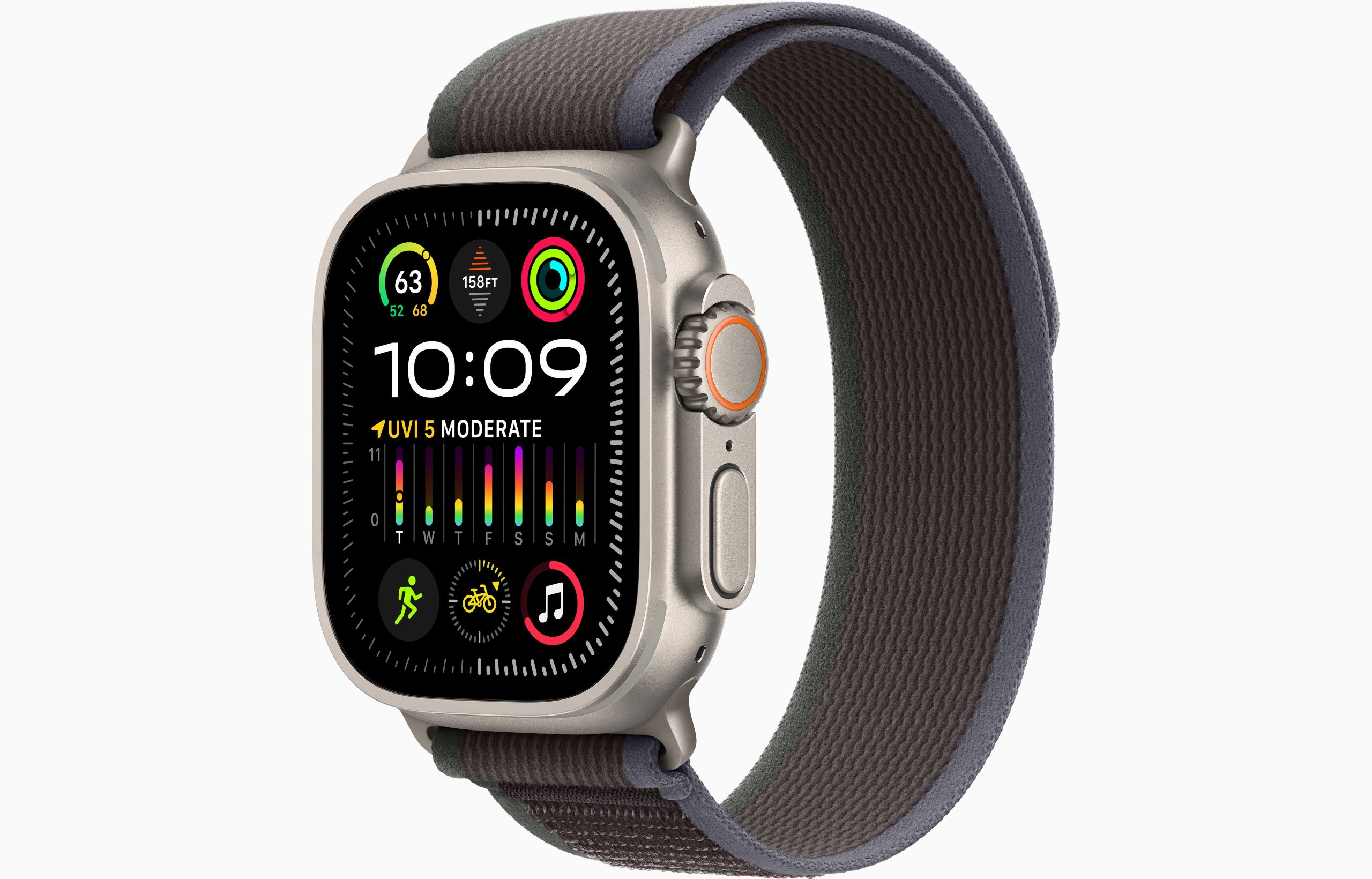 Apple Watch Ultra 2 GPS + Cellular 49 мм корпус из титана ремешок Trail цвета синий/черный