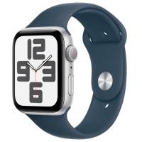 Apple Watch SE 2022 40 мм корпус из алюминия серебристого цвета, спортивный ремешок синего цвета