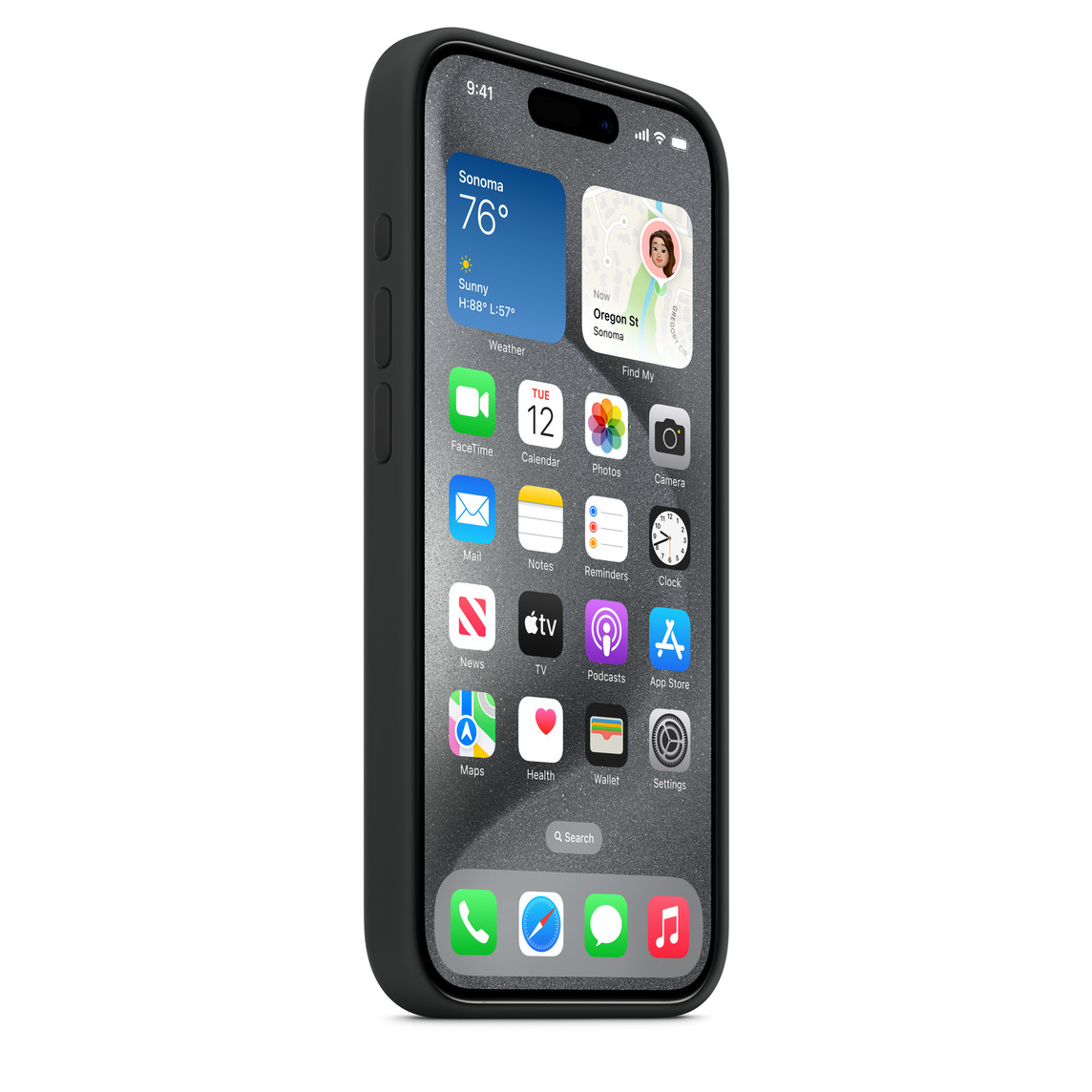 Чехол для iPhone 15 Pro Silicone Case Magsafe – G Черный