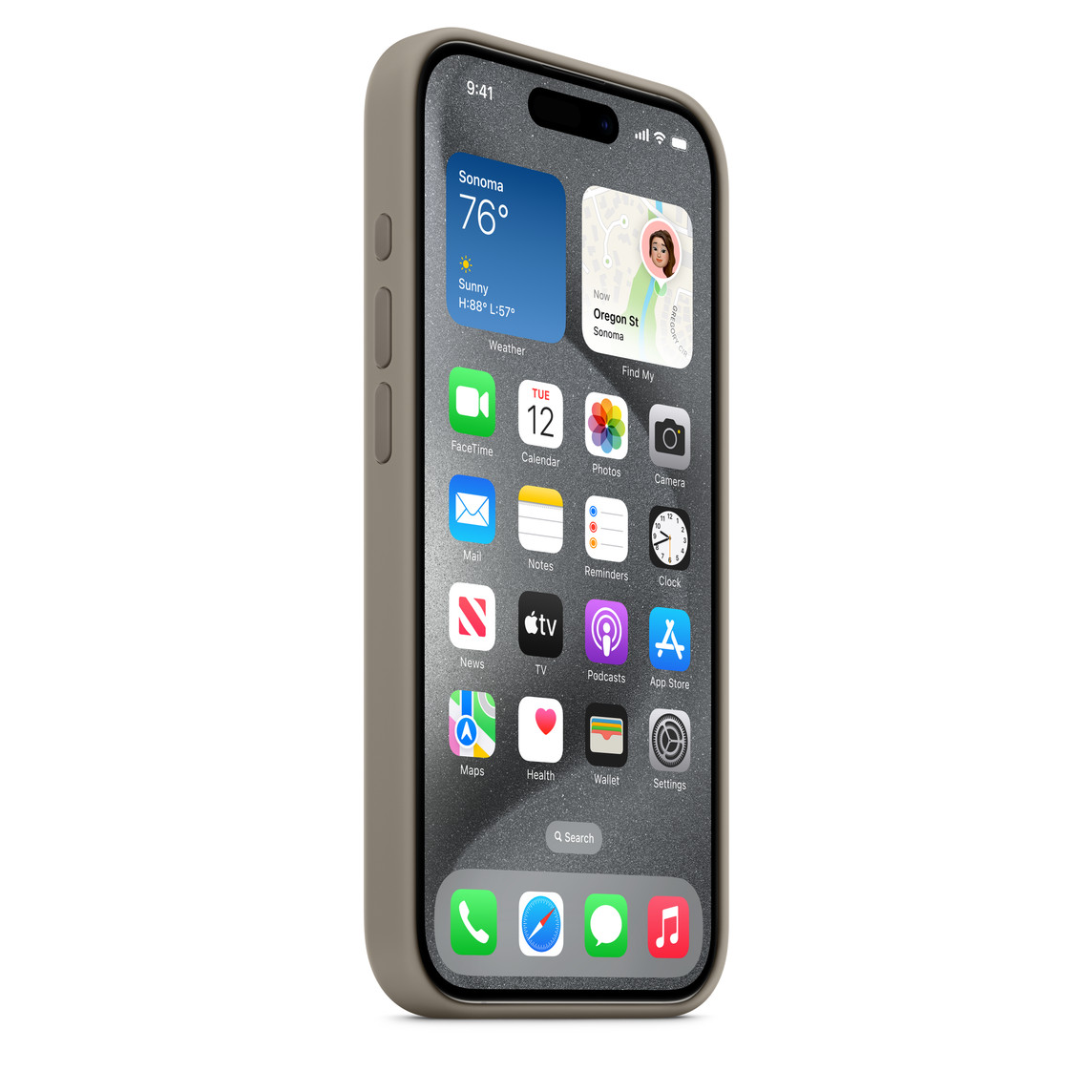 Чехол для iPhone 15 Pro Silicone Case Magsafe – G Глина