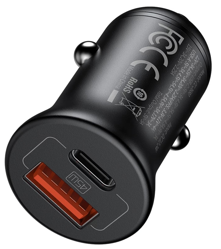 Авто зарядка Mcdodo 45W PD Fast Charge (USB-C/USB-A) CC-2680 Black